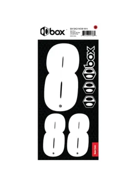 Box Two Number Sticker Kit White
